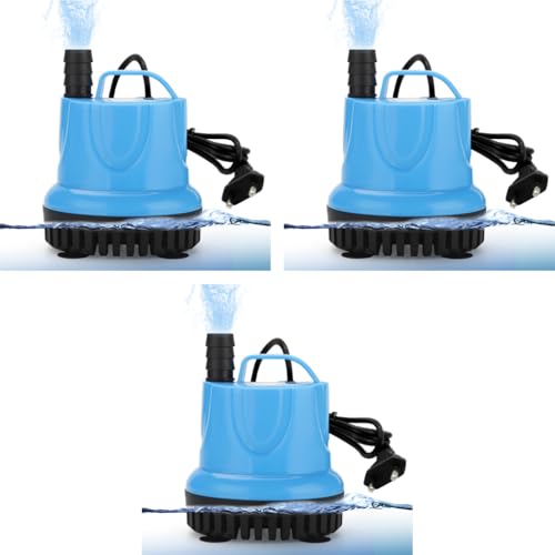 Qpets® 1800LH Submersible Water Fountain Pump Mini 25W Aquarium Air for Pond Power Large Circulation with Suction Cup Bottom Fish Garden 3 PCS Qpets® 1800LH Submersible Water Fountain Pump Mini 25W Aquarium Air for Pond Power Large Circulation with Suction Cup Bottom Fish Garden 3 PCS
